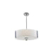 DVI Canada - Three Light Pendant - Zurich - Chrome w/Silk Screened Opal Glass- Union Lighting Luminaires Decor