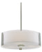 DVI Canada - Three Light Pendant - Zurich - Satin Nickel w/Silk Screened Opal Glass- Union Lighting Luminaires Decor