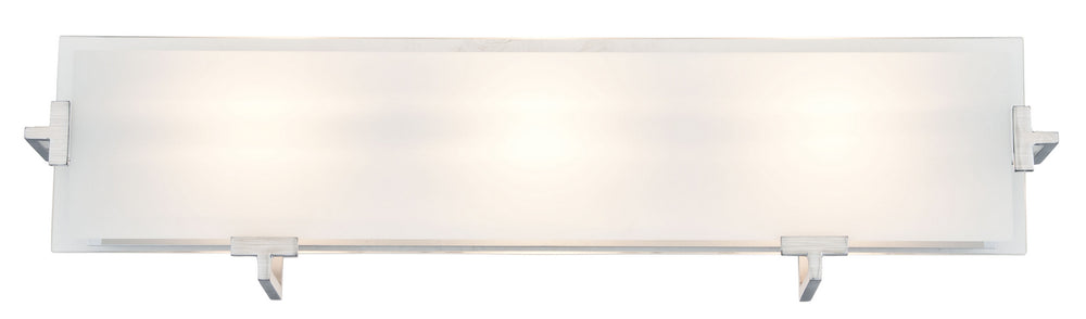 DVI Canada - Three Light Vanity - Zurich - Satin Nickel w/Silk Screened Opal Glass- Union Lighting Luminaires Decor