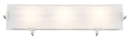DVI Canada - Three Light Vanity - Zurich - Satin Nickel w/Silk Screened Opal Glass- Union Lighting Luminaires Decor