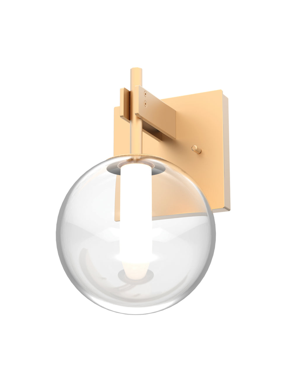 DVI Canada - One Light Wall Sconce - Courcelette - Venetian Brass w/Clear Glass- Union Lighting Luminaires Decor