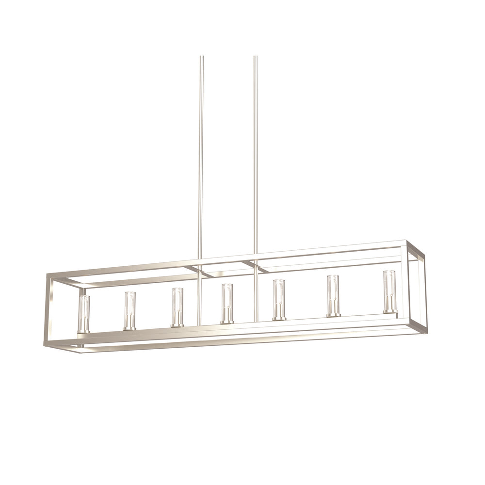 DVI Canada - Seven Light Linear Pendant - Sambre - Multiple Finishes And Buffed Nickel w/Clear Glass- Union Lighting Luminaires Decor
