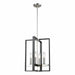 DVI Canada - Four Light Foyer Pendant - Blairmore - Satin Nickel And Graphite w/Clear Glass- Union Lighting Luminaires Decor