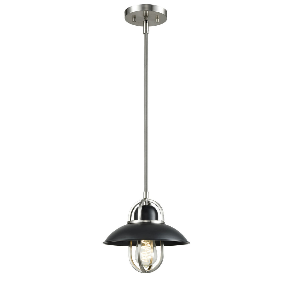 DVI Canada - One Light Mini-Pendant - Peggy'S Cove - Graphite And Satin Nickel- Union Lighting Luminaires Decor