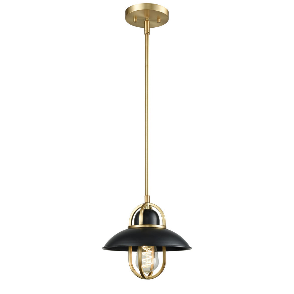 DVI Canada - One Light Mini-Pendant - Peggy'S Cove - Graphite And Venetian Brass- Union Lighting Luminaires Decor