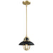 DVI Canada - One Light Mini-Pendant - Peggy'S Cove - Graphite And Venetian Brass- Union Lighting Luminaires Decor