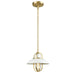DVI Canada - One Light Mini-Pendant - Peggy'S Cove - Matte White And Venetian Brass- Union Lighting Luminaires Decor