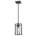 DVI Canada - One Light Mini-Pendant - Okanagan - Graphite And Ironwood On Metal w/Clear Glass- Union Lighting Luminaires Decor