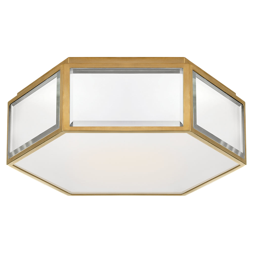 Visual Comfort Signature Canada - Two Light Flush Mount - Bradford - Mirror and Soft Brass- Union Lighting Luminaires Decor
