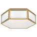 Visual Comfort Signature Canada - Two Light Flush Mount - Bradford - Mirror and Soft Brass- Union Lighting Luminaires Decor