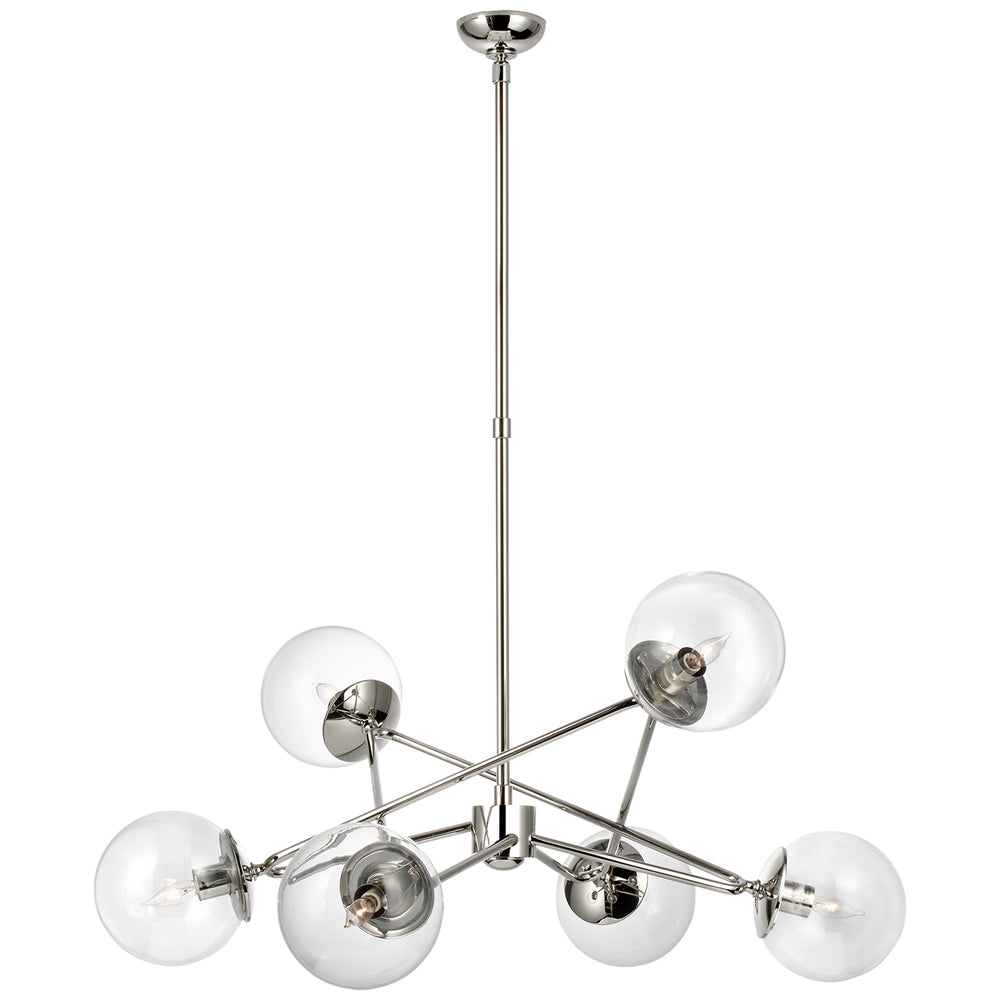 Visual Comfort Signature Canada - Six Light Chandelier - Turenne - Polished Nickel- Union Lighting Luminaires Decor