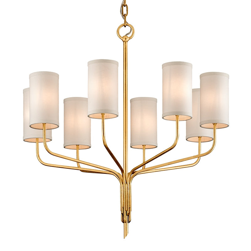 Troy Lighting Canada - Eight Light Chandelier - Juniper - Gold Leaf- Union Lighting Luminaires Decor