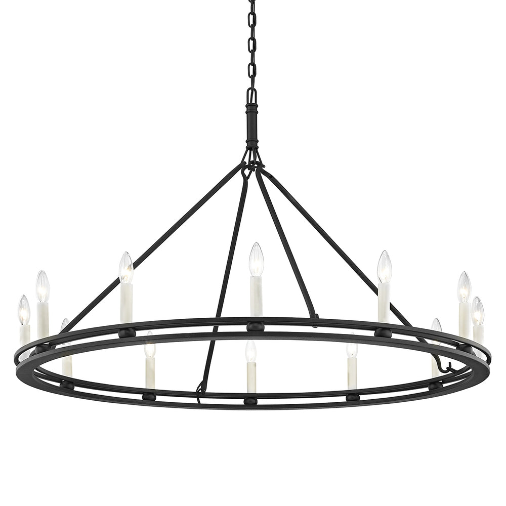 Troy Lighting Canada - 12 Light Chandelier - Sutton - Textured Black- Union Lighting Luminaires Decor