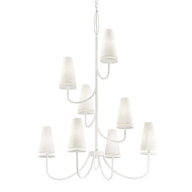 Troy Lighting Canada - Eight Light Chandelier - Marcel - Gesso White- Union Lighting Luminaires Decor