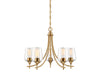 Savoy House - Five Light Chandelier - Octave - Warm Brass- Union Lighting Luminaires Decor