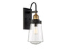 Savoy House Canada - One Light Wall Mount - Macauley - Vintage Black with Warm Brass- Union Lighting Luminaires Decor