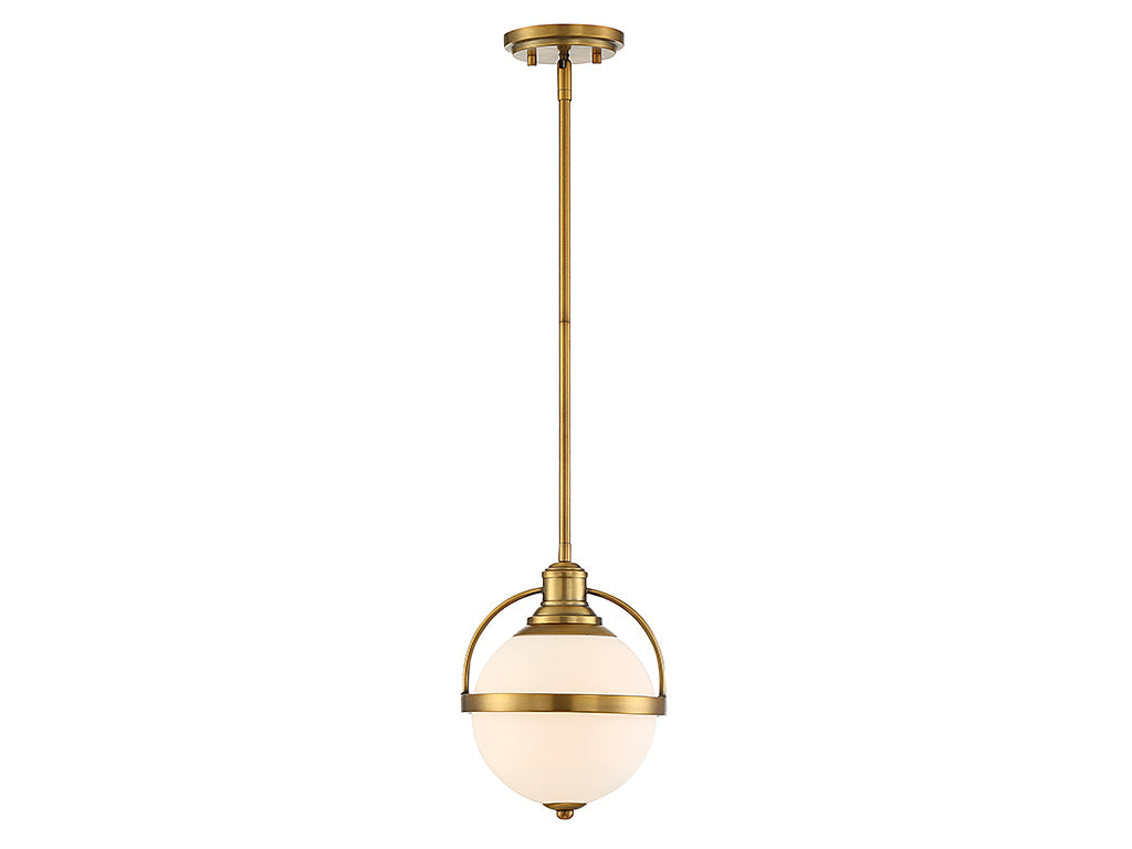 Savoy House - One Light Pendant - Westbourne - Warm Brass- Union Lighting Luminaires Decor