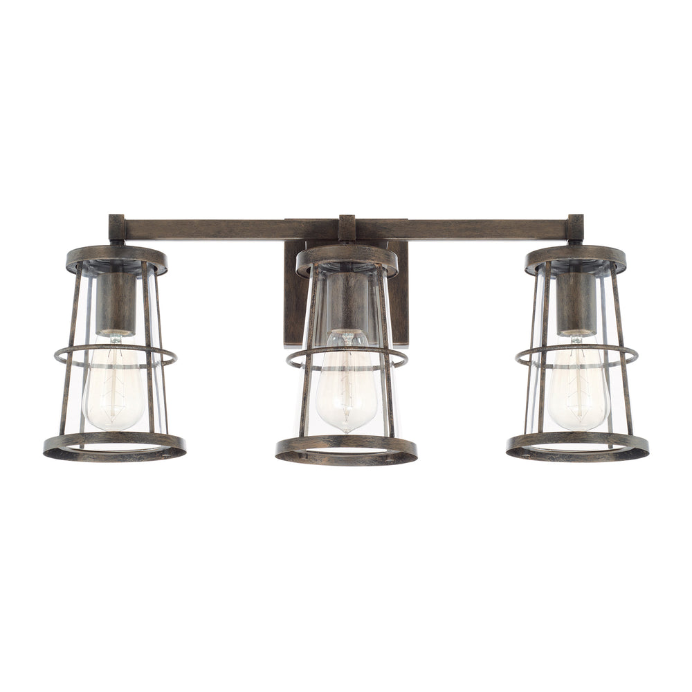 Capital Lighting - Three Light Vanity - Beaufort - Nordic Grey- Union Lighting Luminaires Decor