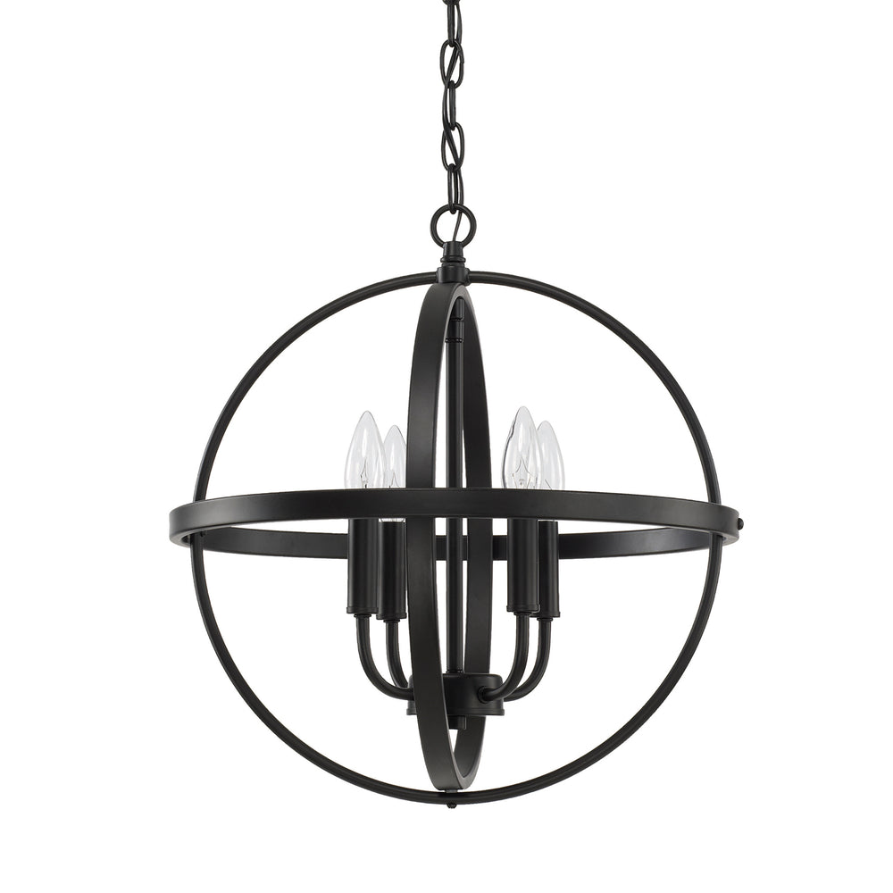Capital Lighting - Four Light Pendant - Hartwell - Matte Black- Union Lighting Luminaires Decor