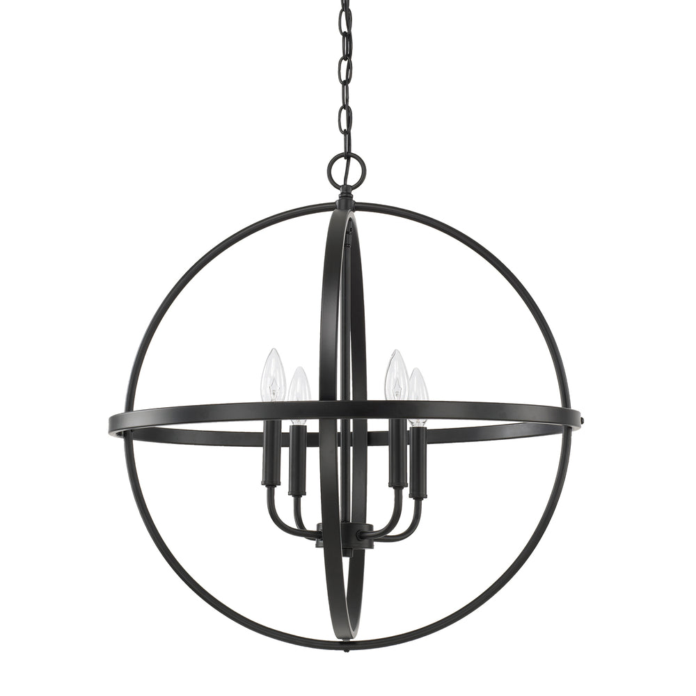 Capital Lighting - Four Light Pendant - Hartwell - Matte Black- Union Lighting Luminaires Decor