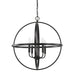 Capital Lighting - Four Light Pendant - Hartwell - Matte Black- Union Lighting Luminaires Decor