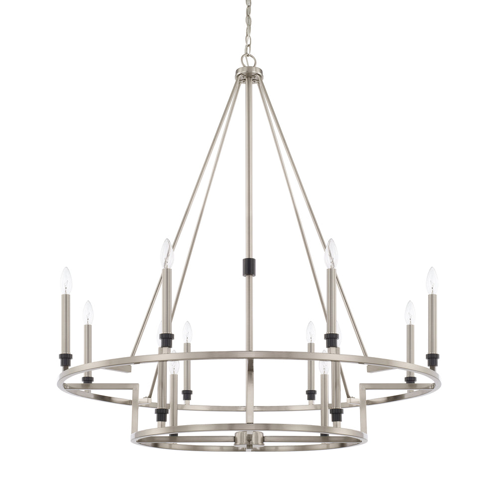 Capital Lighting - 12 Light Chandelier - Tux - Black Tie- Union Lighting Luminaires Decor