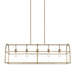 Capital Lighting - Five Light Island Pendant - Aubrey - Aged Brass- Union Lighting Luminaires Decor