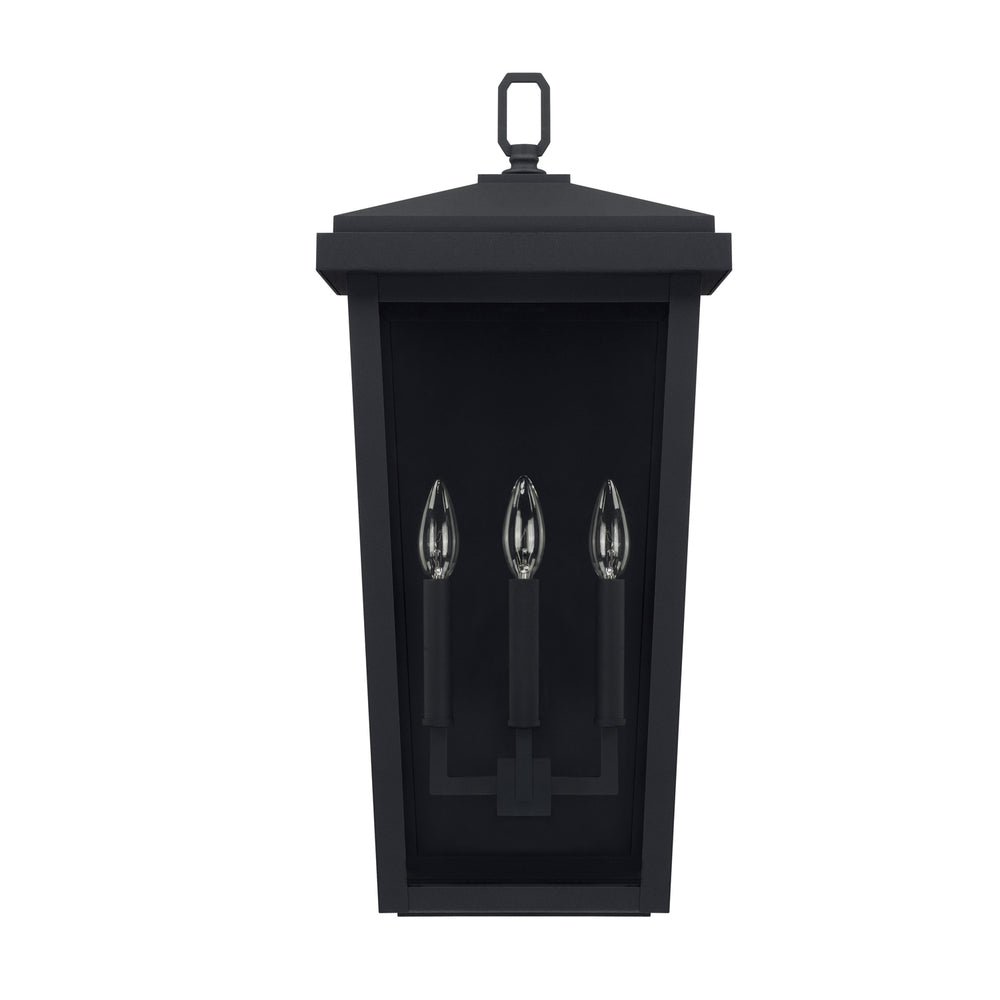Capital Lighting - Three Light Outdoor Wall Lantern - Donnelly - Black- Union Lighting Luminaires Decor