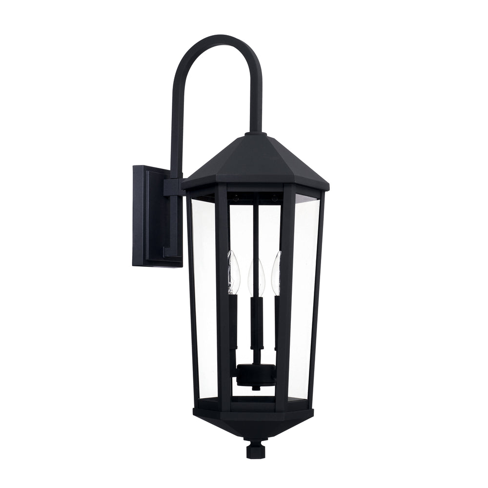 Capital Lighting - Three Light Outdoor Wall Lantern - Ellsworth - Black- Union Lighting Luminaires Decor