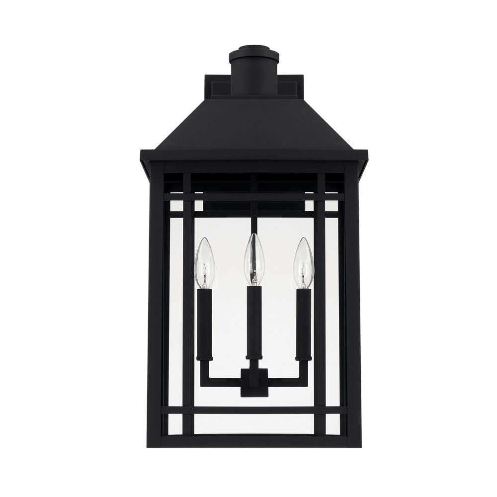Capital Lighting - Three Light Outdoor Wall Lantern - Braden - Black- Union Lighting Luminaires Decor