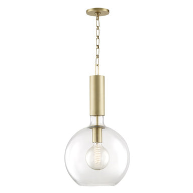 Hudson Valley Canada - One Light Pendant - Raleigh - Aged Brass- Union Lighting Luminaires Decor