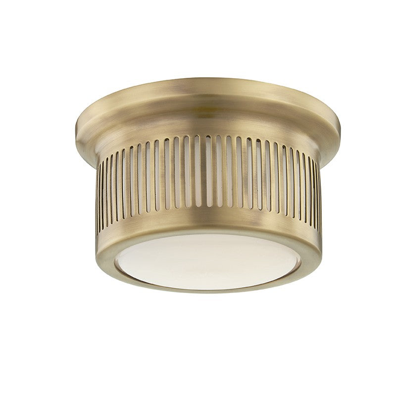 Hudson Valley Canada - LED Flush Mount - Bangor - Aged Brass- Union Lighting Luminaires Decor