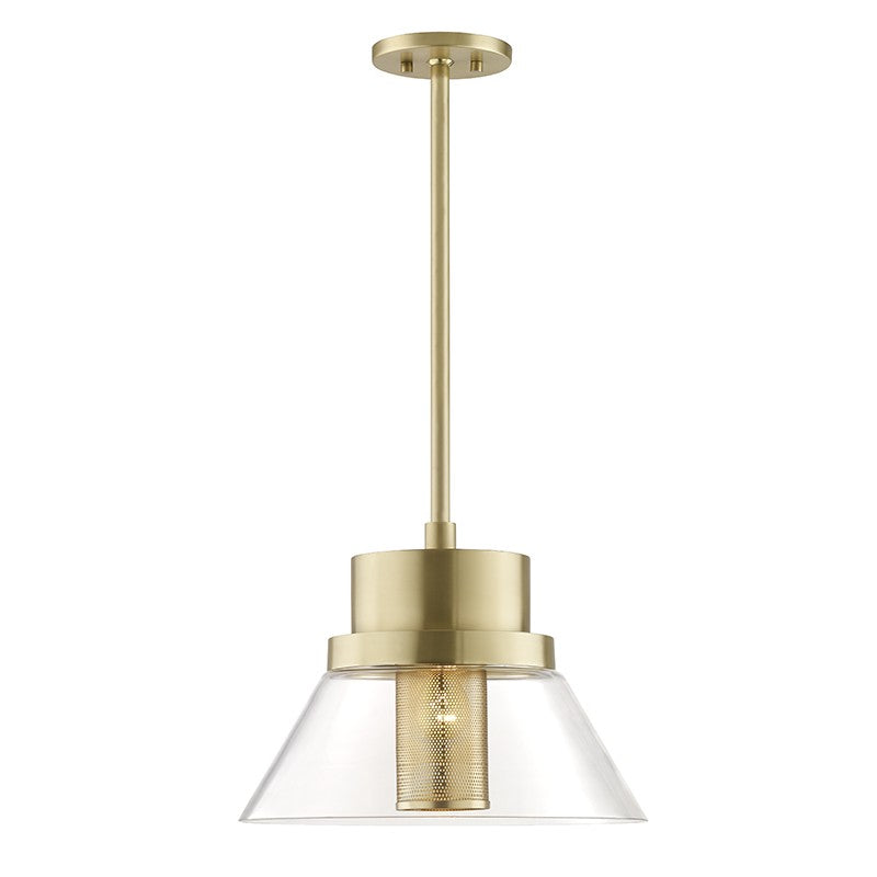 Hudson Valley Canada - One Light Pendant - Paoli - Aged Brass- Union Lighting Luminaires Decor