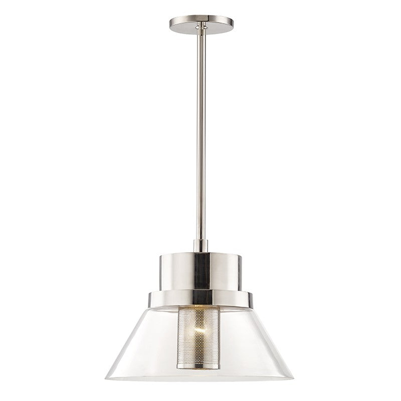 Hudson Valley Canada - One Light Pendant - Paoli - Polished Nickel- Union Lighting Luminaires Decor