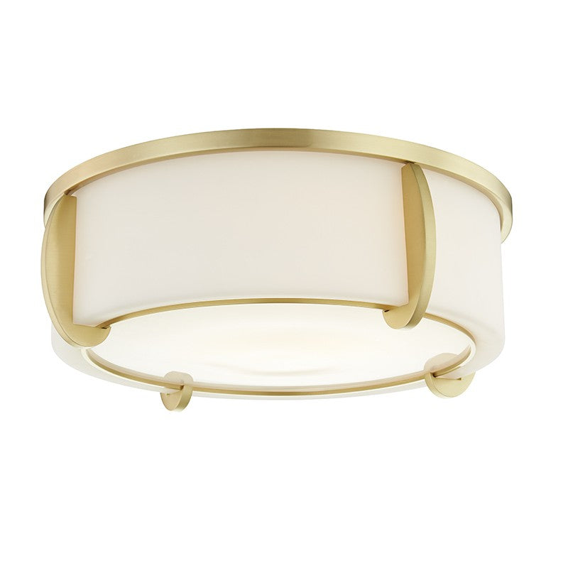 Hudson Valley Canada - Three Light Flush Mount - Talon - Aged Brass- Union Lighting Luminaires Decor