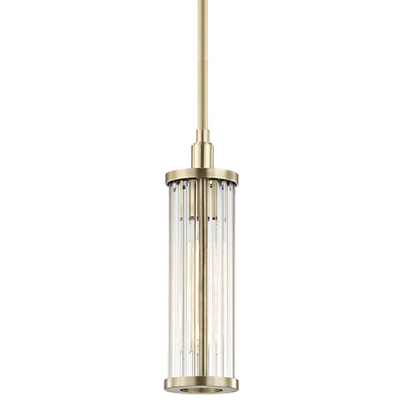 Hudson Valley Canada - One Light Pendant - Marley - Aged Brass- Union Lighting Luminaires Decor