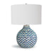 Regina Andrew Canada - One Light Table Lamp - Chevron Bone - Indigo- Union Lighting Luminaires Decor