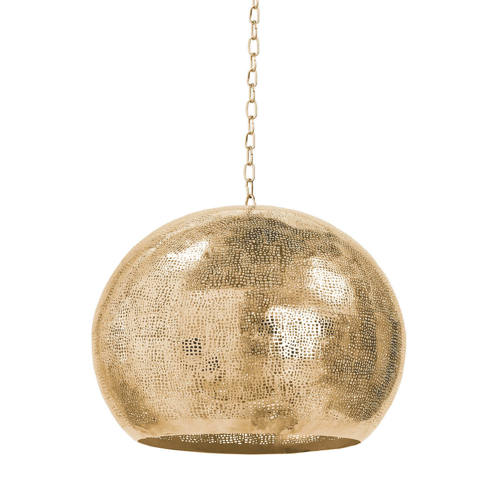 Regina Andrew Canada - Five Light Pendant - Pierced - Natural Brass- Union Lighting Luminaires Decor