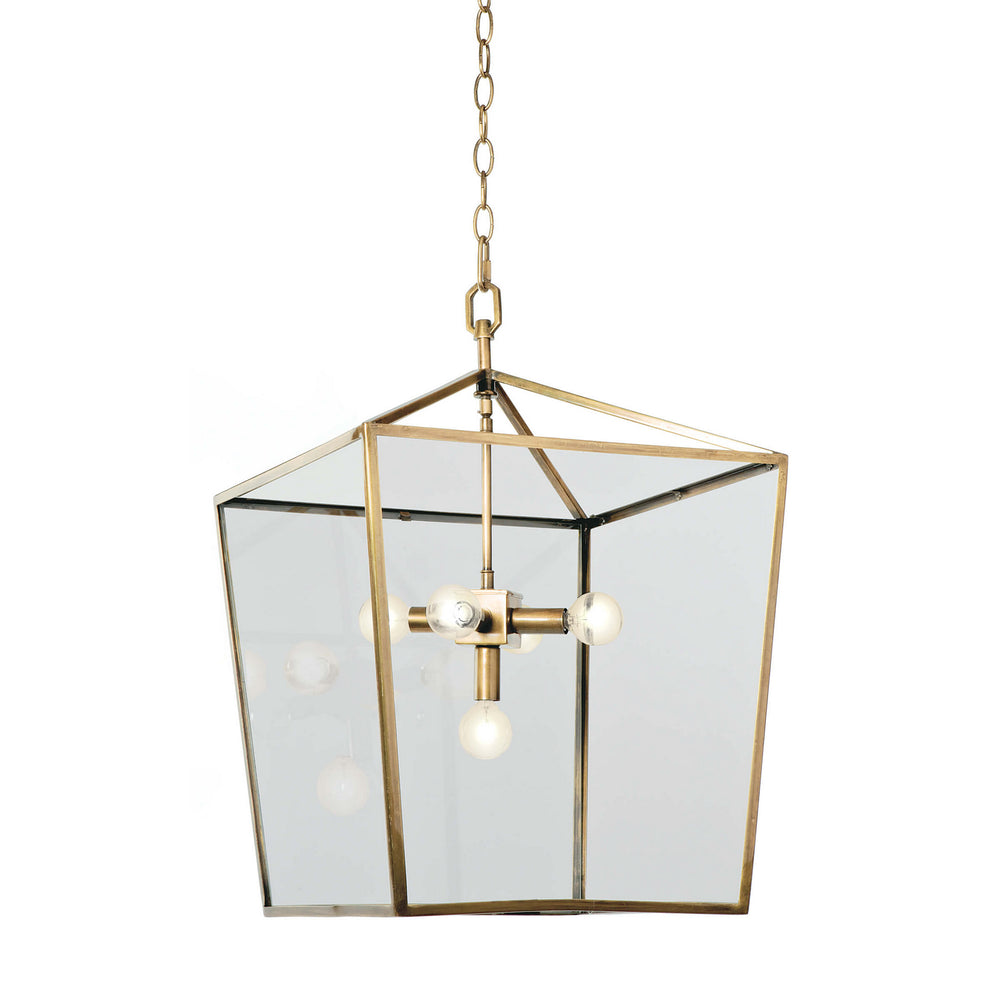 Regina Andrew Canada - Five Light Lantern - Camden - Natural Brass- Union Lighting Luminaires Decor