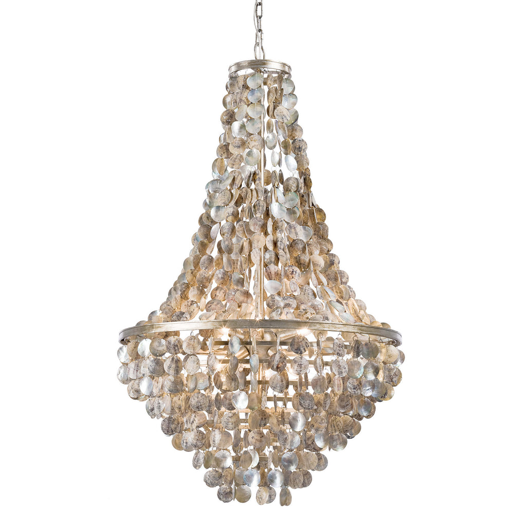 Regina Andrew Canada - Six Light Chandelier - Capri - Ambered Silver Leaf- Union Lighting Luminaires Decor