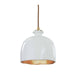 Regina Andrew Canada - One Light Pendant - Bianca - Gloss White and Gold- Union Lighting Luminaires Decor