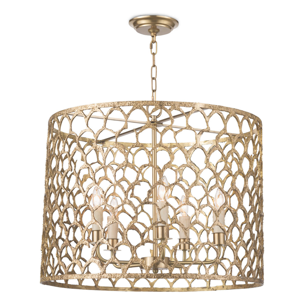 Regina Andrew Canada - Five Light Chandelier - Cabana - Natural Brass- Union Lighting Luminaires Decor