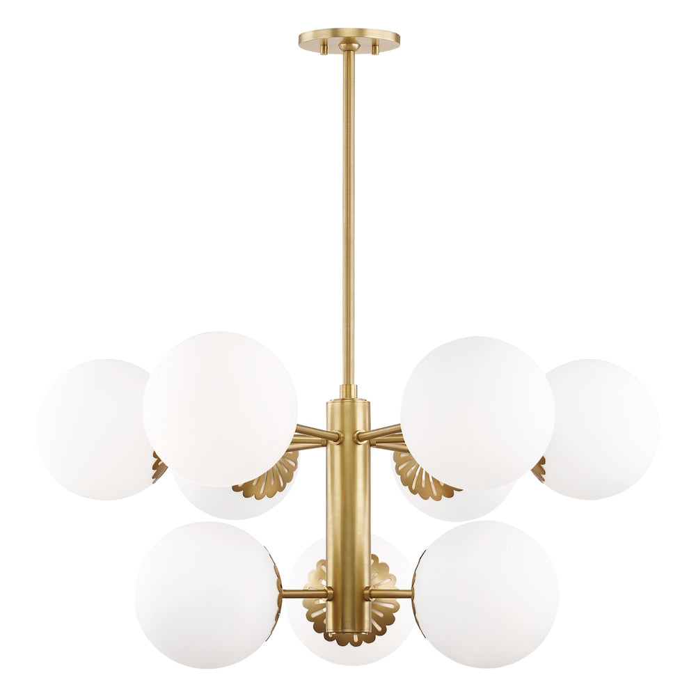 Mitzi Canada - Nine Light Chandelier - Paige - Aged Brass- Union Lighting Luminaires Decor