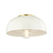 Mitzi - One Light Flush Mount - Avery - Aged Brass/Cream- Union Lighting Luminaires Decor