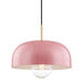 Mitzi - One Light Pendant - Avery - Aged Brass/Pink- Union Lighting Luminaires Decor
