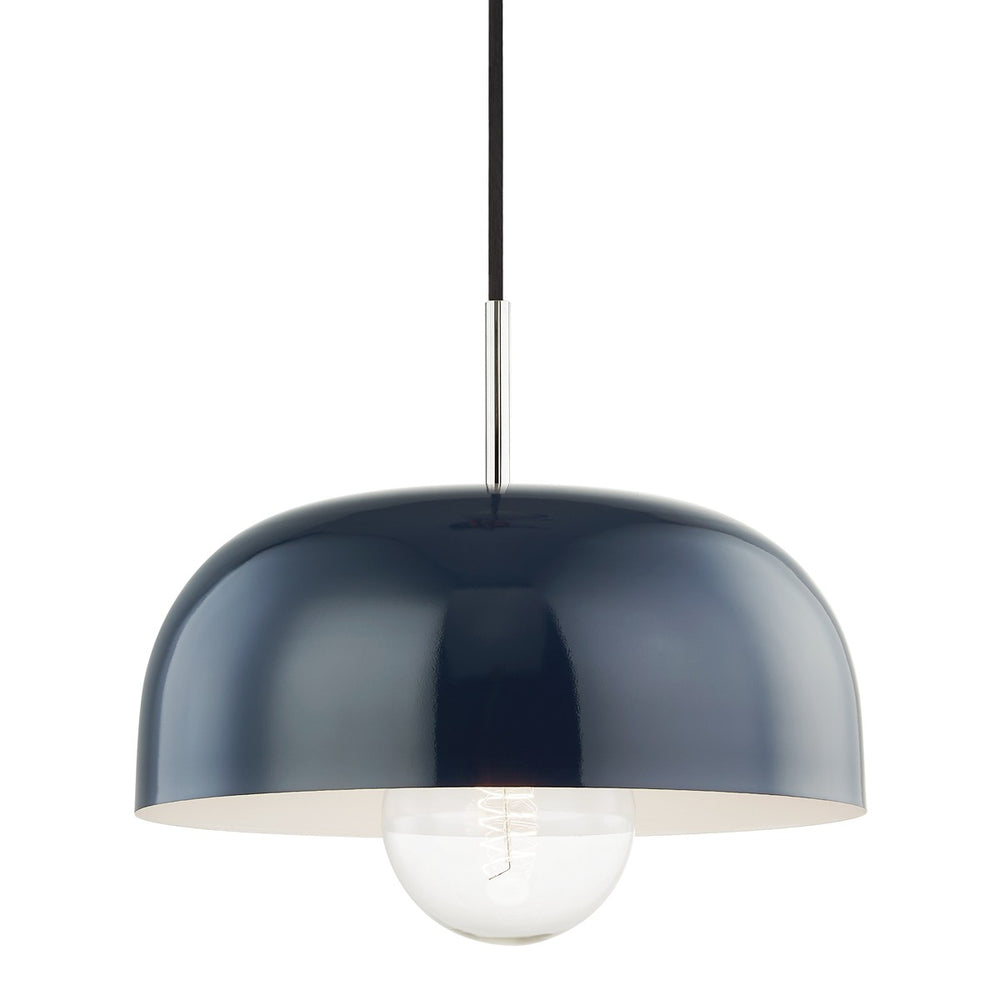 Mitzi Canada - One Light Pendant - Avery - Polished Nickel/Navy- Union Lighting Luminaires Decor