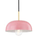 Mitzi Canada - One Light Pendant - Avery - Aged Brass/Pink- Union Lighting Luminaires Decor