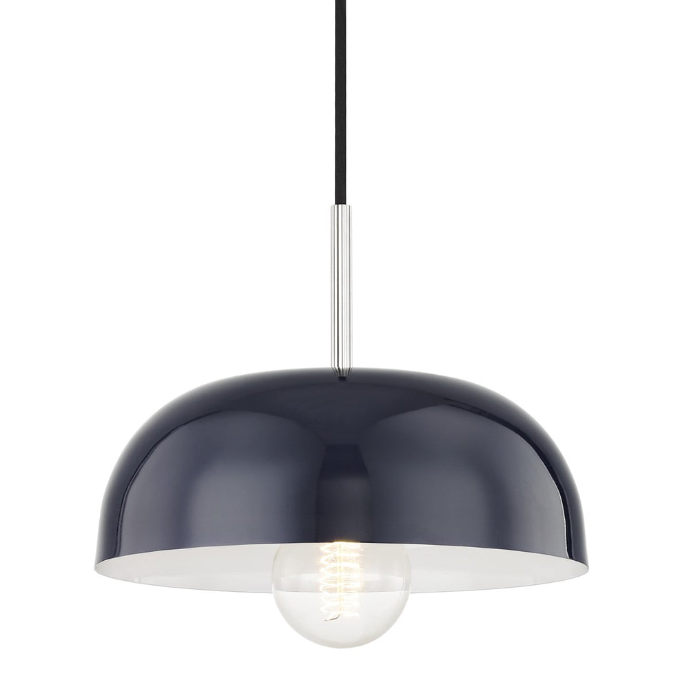 Mitzi Canada - One Light Pendant - Avery - Polished Nickel/Navy- Union Lighting Luminaires Decor