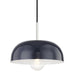 Mitzi Canada - One Light Pendant - Avery - Polished Nickel/Navy- Union Lighting Luminaires Decor