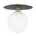 Mitzi Canada - LED Semi Flush Mount - Ellis - Aged Brass/Black- Union Lighting Luminaires Decor